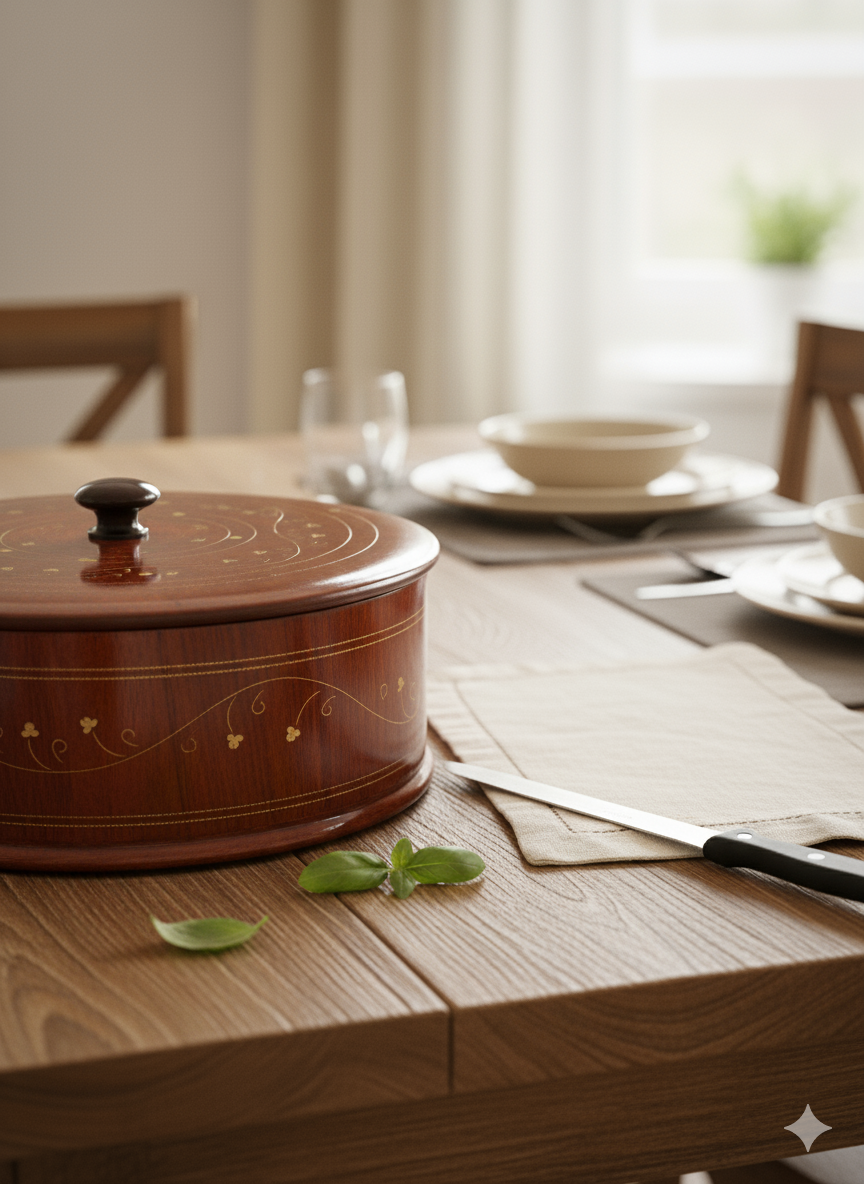 Artisan Handcrafted 3-Piece Sheesham Wood Kitchen & Serving Combo