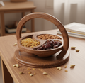 Hand-Carved Collapsible Wooden Dry Fruit Basket