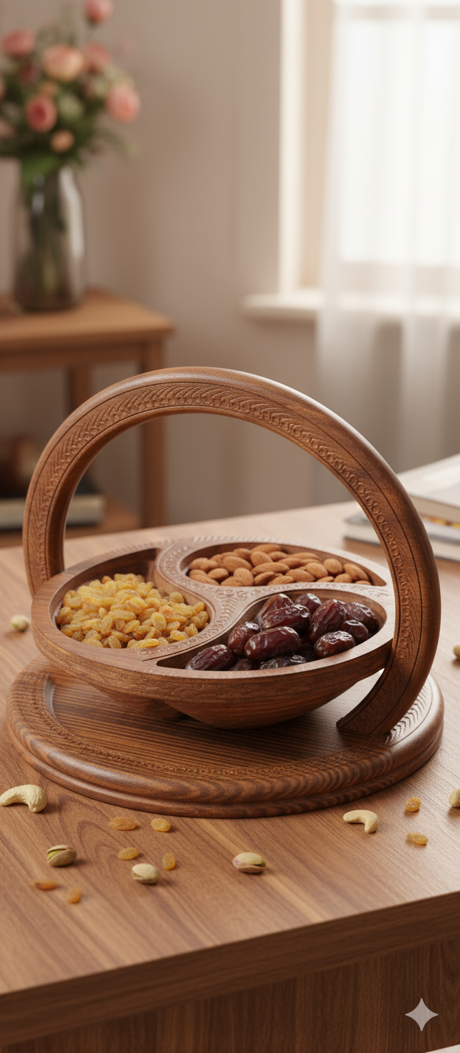 Artisan Handcrafted 3-Piece Sheesham Wood Kitchen & Serving Combo