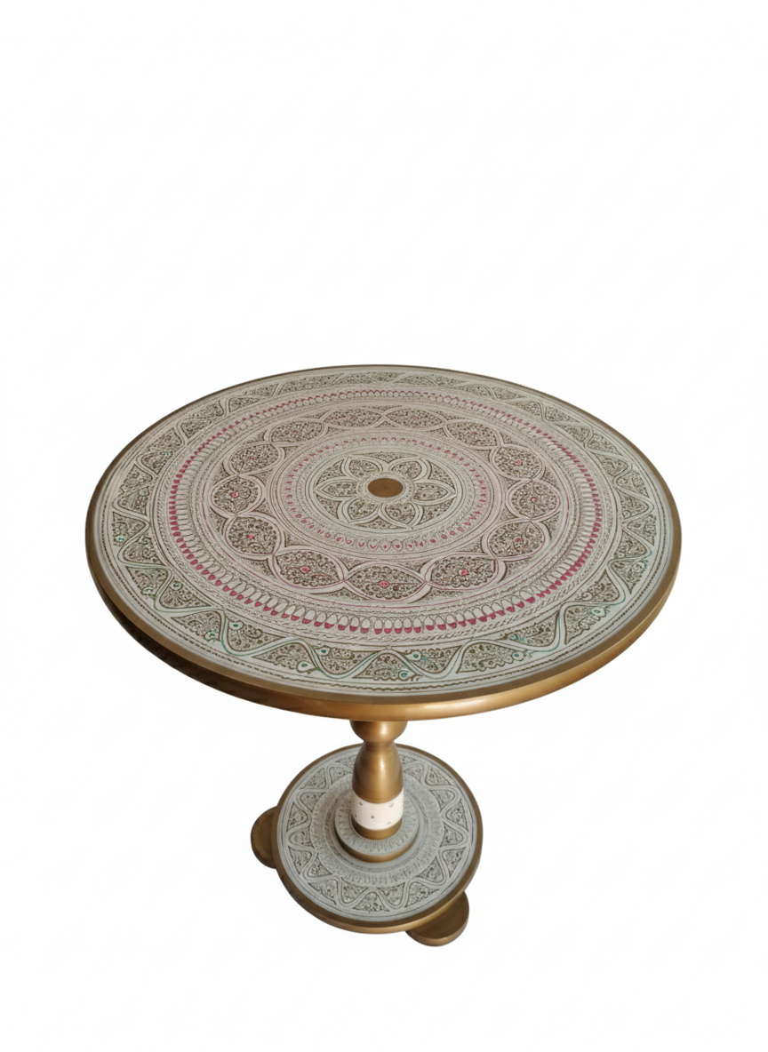 Hand-Painted Wooden Coffee Table