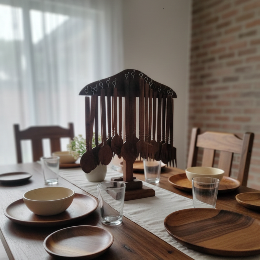 Wooden Spoon & Fork Set (SET OF 15 PC)