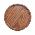 Handcrafted Round Wooden Plate Set