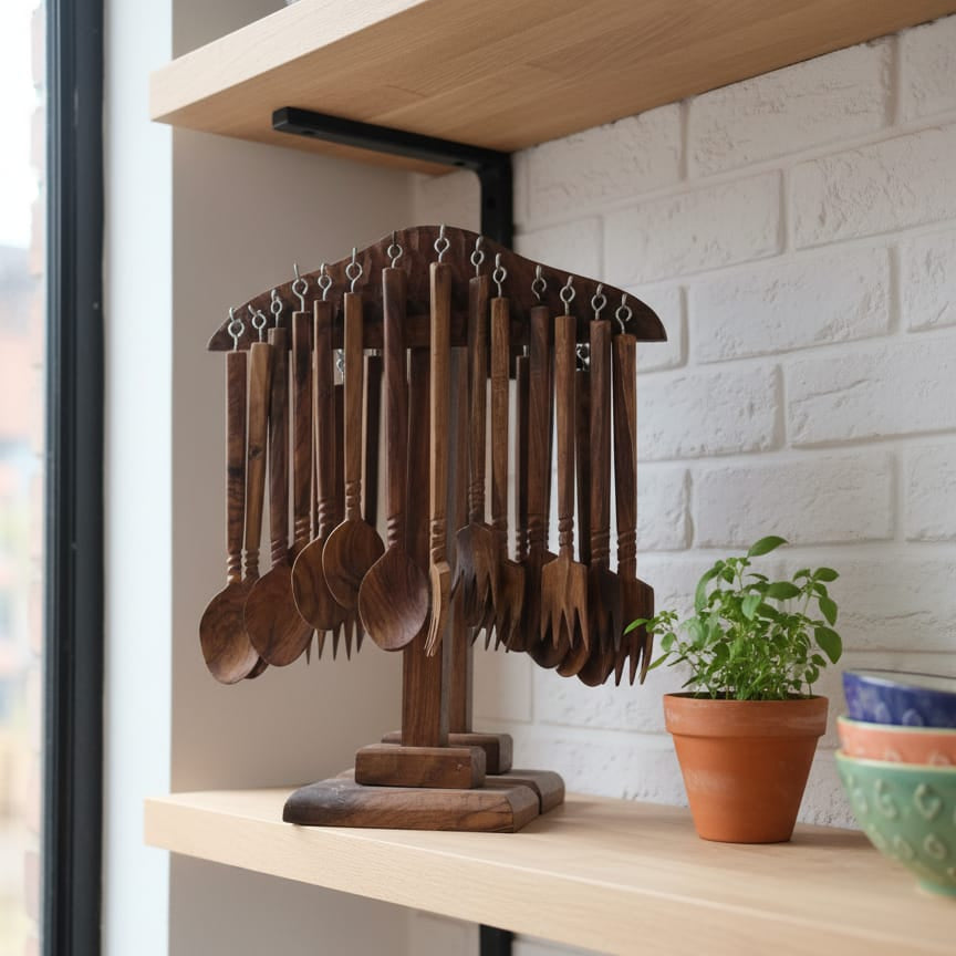 Wooden Spoon & Fork Set (SET OF 15 PC)