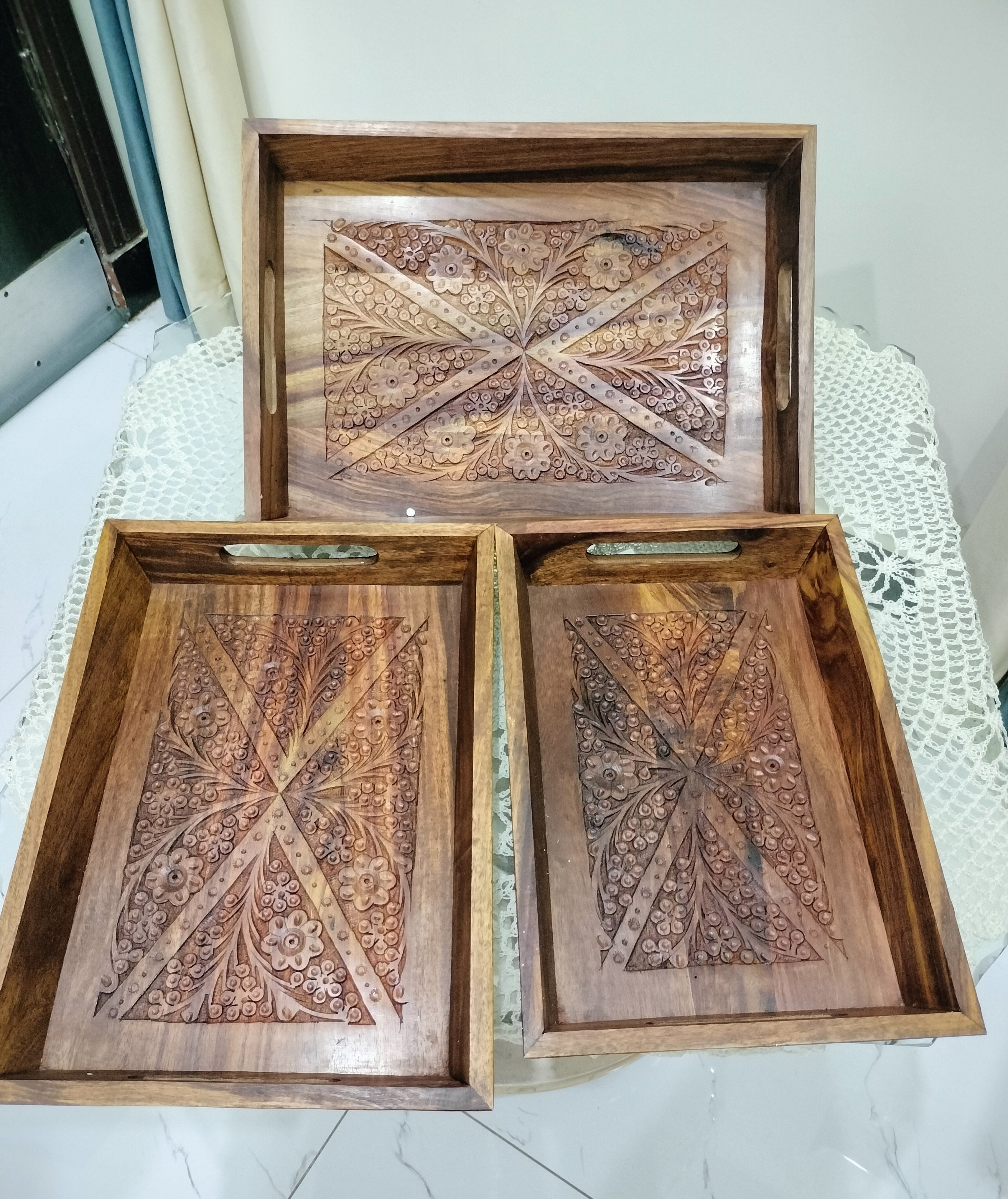 Complete Wooden Hostess & Serving Set