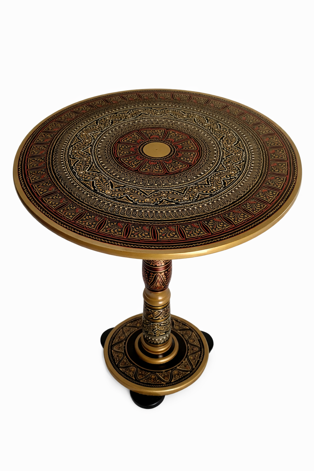 Hand-Painted Wooden Coffee Table